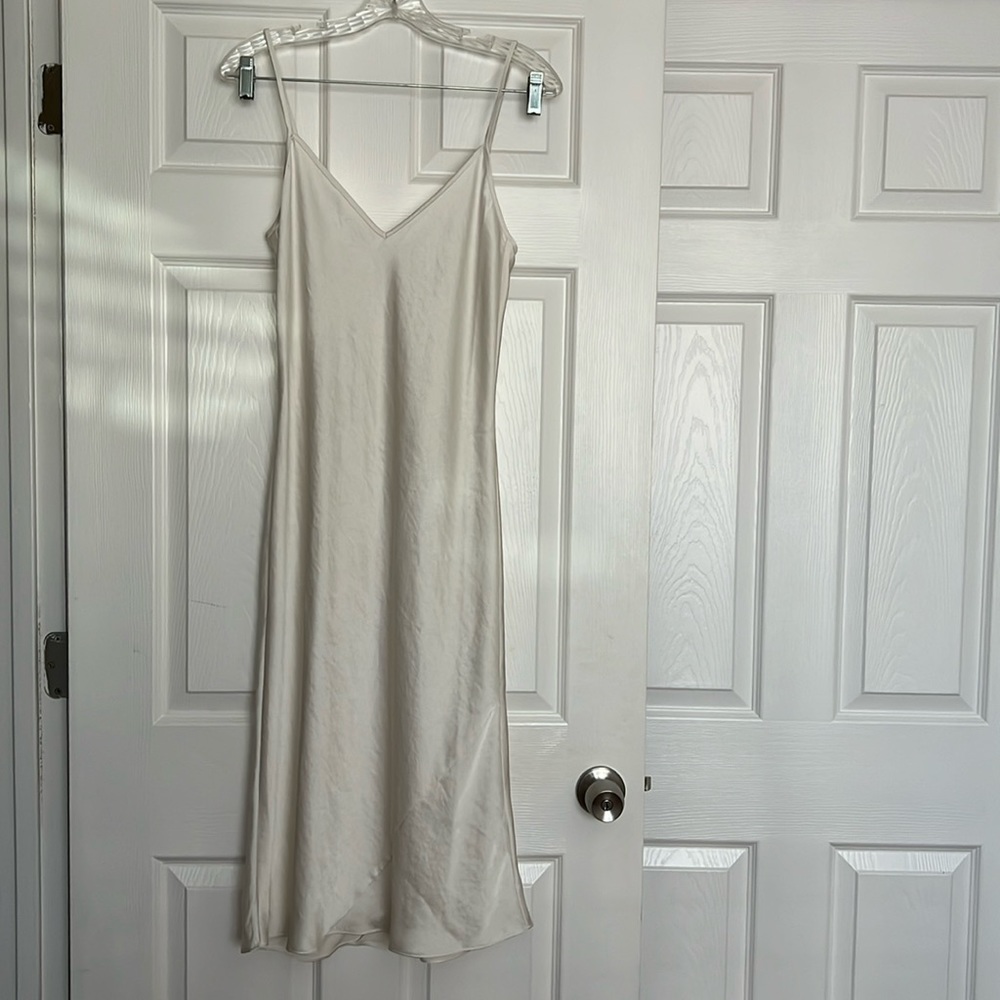 Aritzia Wilfred White Only Midi Slip Dress S
